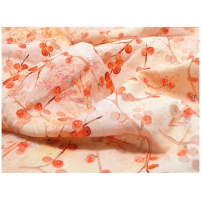 New Design Comfortable Multicolor Digital Printing Ramie Cloth Small Floral Cotton Linen Fabric